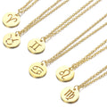 New Arrival Wholesale Zodiac Necklace Stainless Steel Pendant Necklace for Women Kids Christmas Gifts