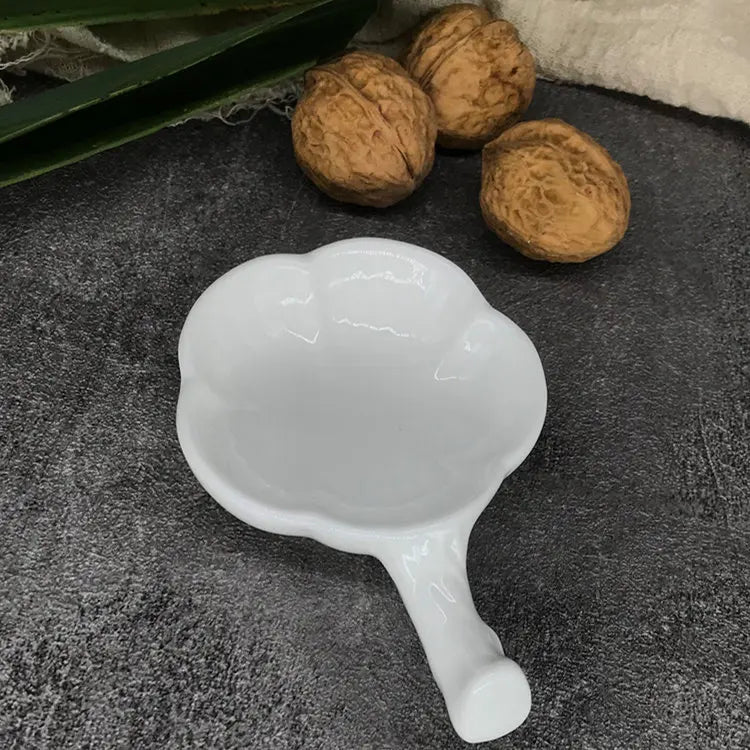 Delicate Ceramic Soy Sauce and Vinegar Dish Dual Purpose Chopsticks Pen Holder Ink Dish Plum Chopstick Holder Handle Sauce Dish