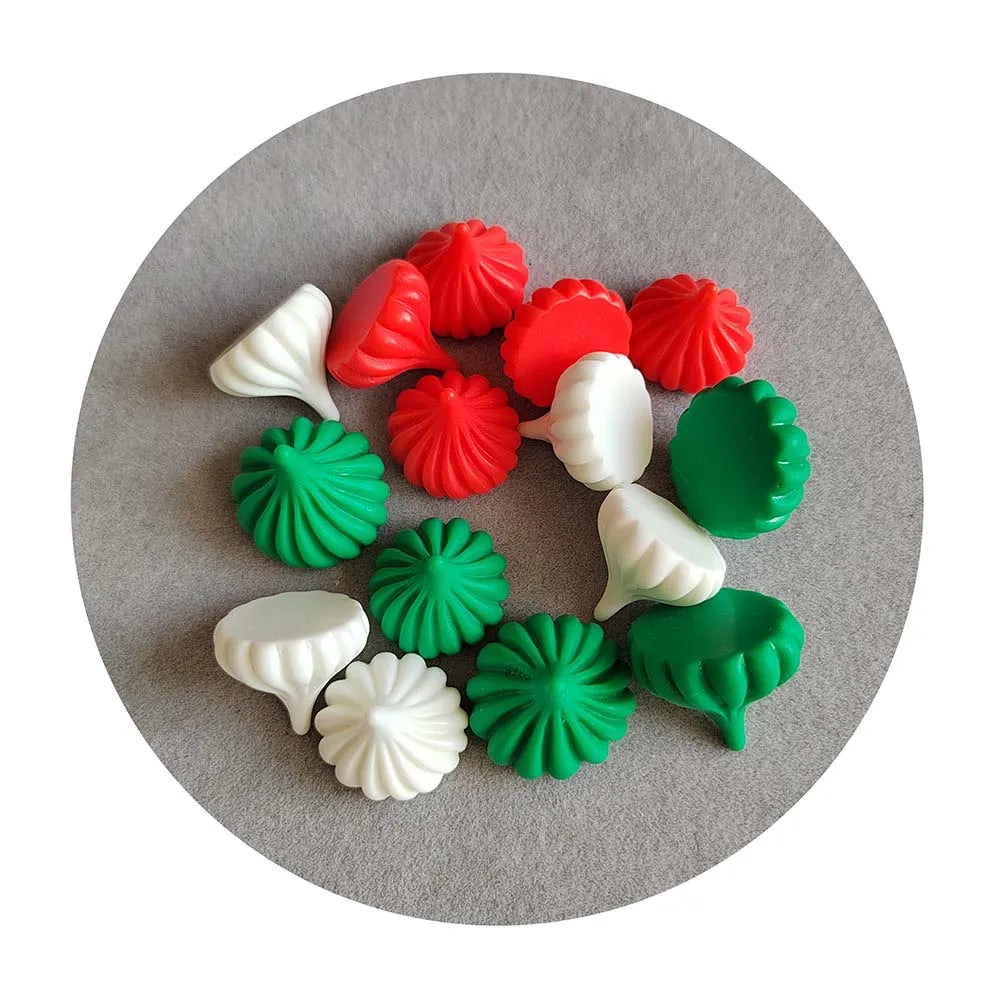 100Pcs 15/20/24MM 3D Mini Cookie Cream Flatback Resin Charm No Hole Beads for DIY Scrapbook Phonecase Jewelry Making Supplies
