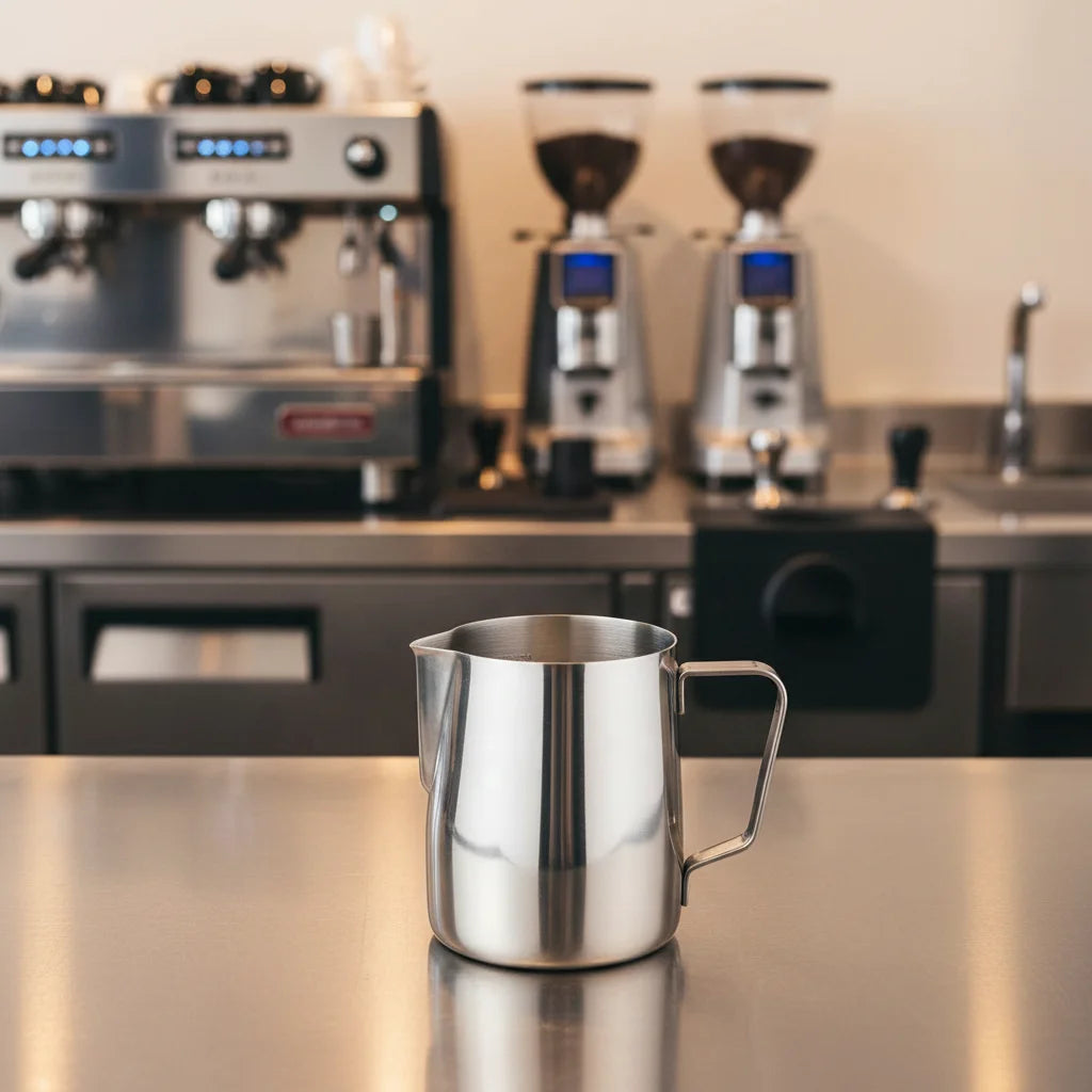 Comfortable Grip Stainless Steel Handheld Milk Frothing Pitcher Coffee Steam Pitcher