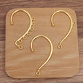 3.5cm*6cm Zinc Alloy Earring Hooks with 7pcs Holes for No Earhole Women DIY Ears Dangle Tassels Ornament
