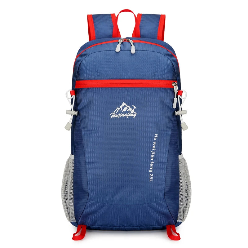Wholesale High-quality Fashionable Geometric Pattern Zipper Large Capacity Waterproof Foldable Rainproof Hiking Backpacks