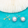 S925 Small Size Simple Vintage Freshwater Pearl New Model Stud Earring