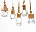 Customized Logo Empty Glass Reed Diffuser Bottle Car Hanging Deodorant Car Perfume Container