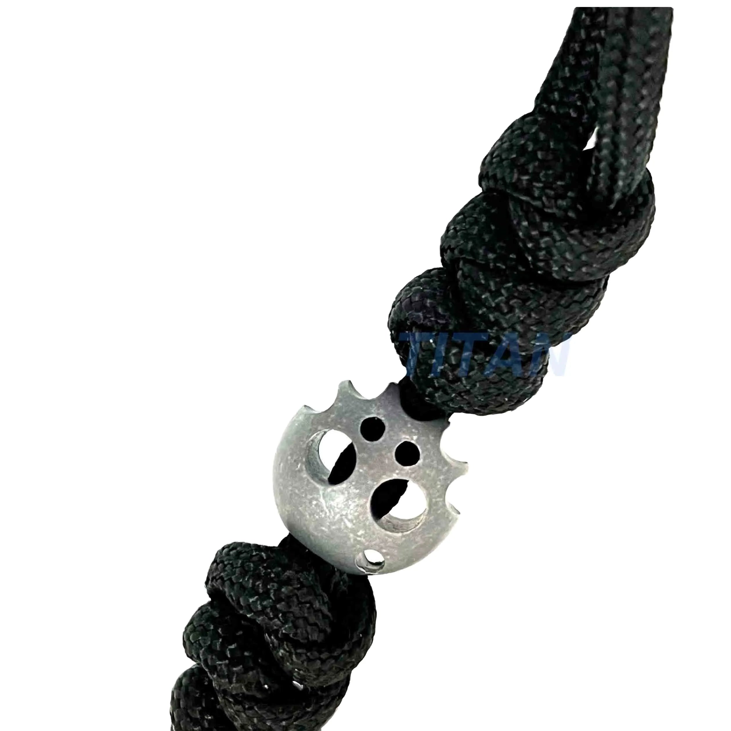 Titanium Bead for Custom Knife Lanyard Knife Keychain Paracord Titanium EDC Lanyard Bead Paracord