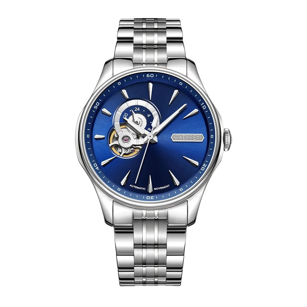 CADISEN Automatic Wristwatches Men Business Mechanical Movement Sapphire Skeleton Tourbillon Watch Clock Relogio Masculino
