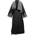 Ready Shipping Seller Guarantee Open Long Muslim Women Dress Stone Decoration Embroidery Cuff Design Abaya