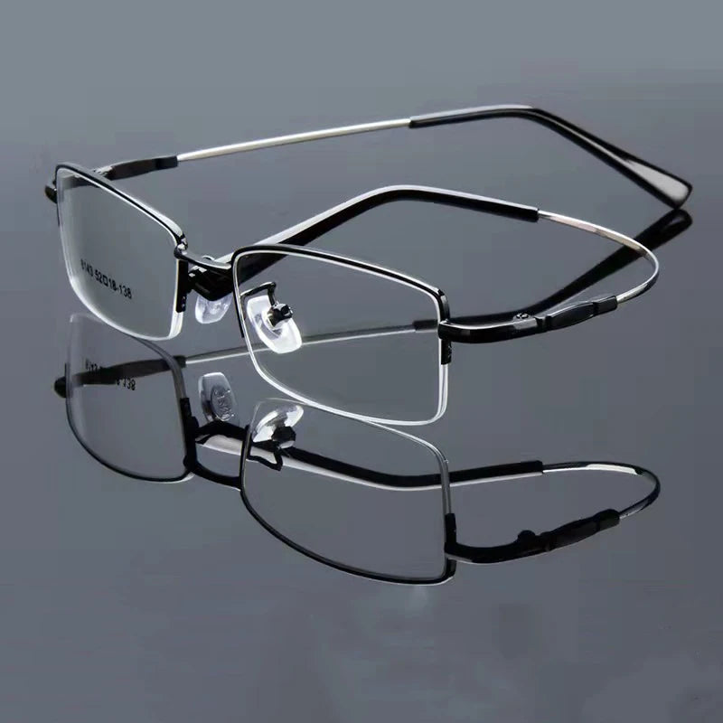2025 Newest Arrival Fashion Custom Half Frames for Eye Glasses Metal Business Mens Square Animal Pattern Glasses Frame for