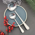 2022 New Arrivals Large Ladle Dinner Spoon Cutleries Set Stainless Steel Deep Spoon