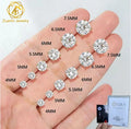 2026 Newest S925 Sterling Silver Stud Earring Classic 4 Claws VVS Moissanite Diamond Wholesale Price Screw Back Earrings