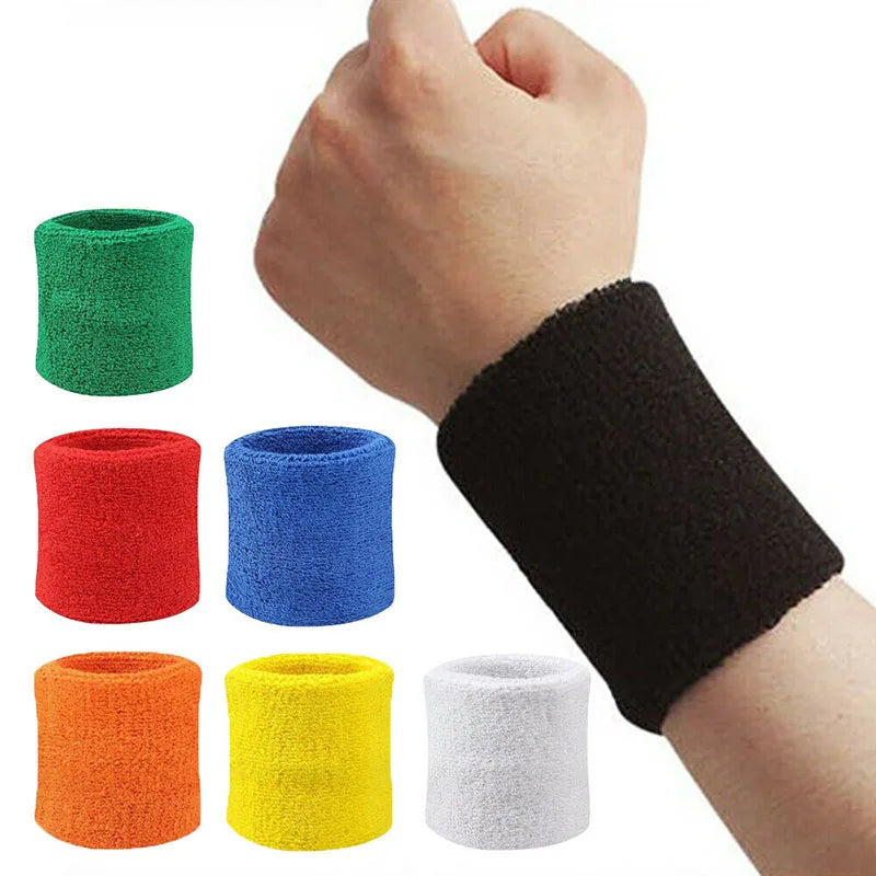 High Quality Unisex Cotton Sweat Thick Wrist Protector Sweatband Terry Cloth Wristbands