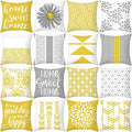 Amity Oem Modern Yellow Geometric Art Pillowcase Sofa Pillow Cover Printed Cushion Covers Peach Skin Microfiber Machine Wash