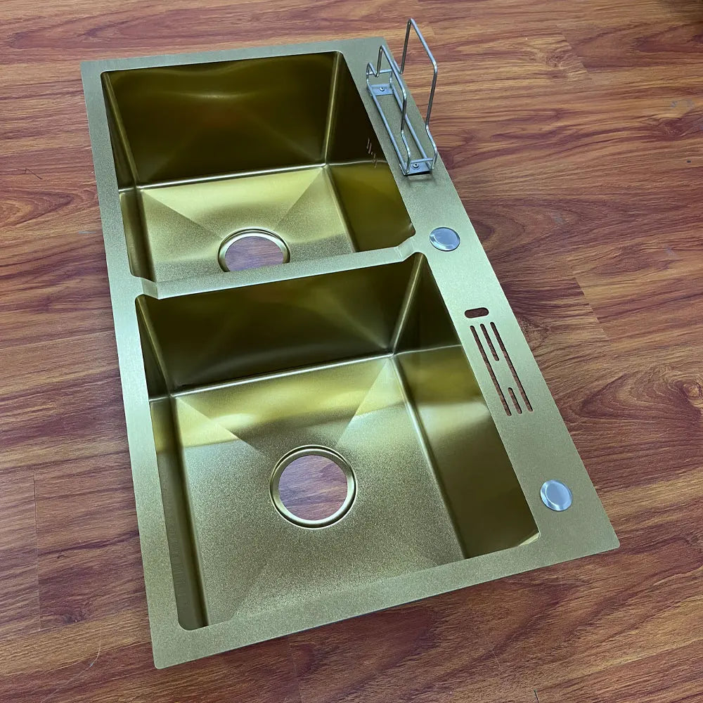 New Trending Kitchen Sink 201 Stainless Steel Handmade Under Mount Waterfall Faucet Farmhouse Kitchen Sinks