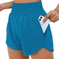 Custom Women's Lightweight 2-in-1 Gym Yoga Shorts Solid Pattern with Drawstring Closure and Phone Pocket Lining