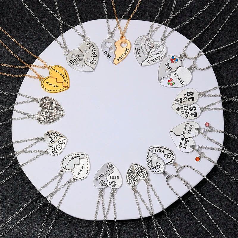 Wholesale Custom Creative Hot Sale Best Friend Series Splicing Pendant Fashion Jewelry Necklaces Set