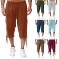 Ohsisa 2026 Summer New Men's Casual Cotton-Linen Sports Pants Linen Seven-Piece Casual Pants Cotton-Linen Men's Pants