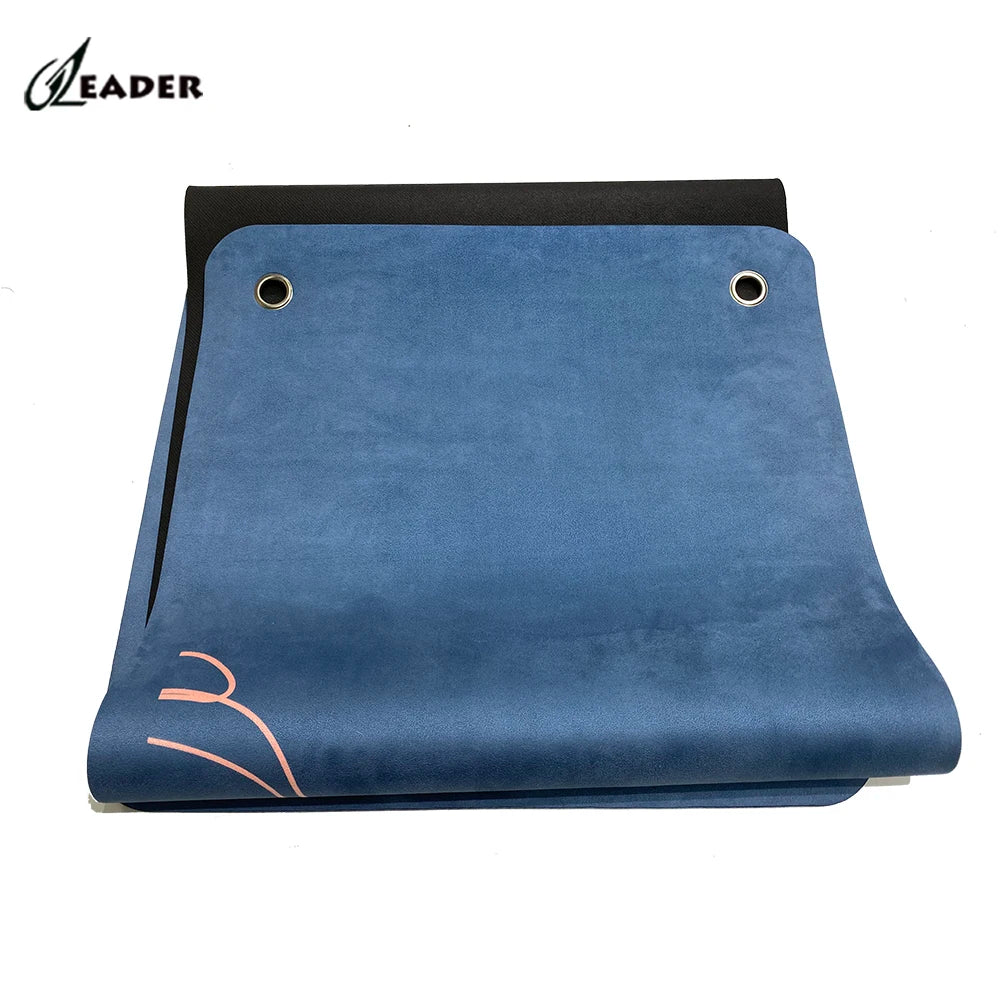 High Density Blue Yoga Mats With Hole to Hang up