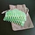 2026 Crystal Crafts 2025 natural xiuyan pure jade green Handmade 100%anti-aging Gua Sha Stone scraping tool Jade Comb Tools