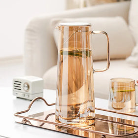 High Borosilicate Glass Heat Resisting Cold Water Jug Teapot Thickened Glass Water Set