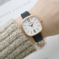 Watch Thin case No logo Simple Student Minimalist Lady Leather Strap Without logo Square Watch
