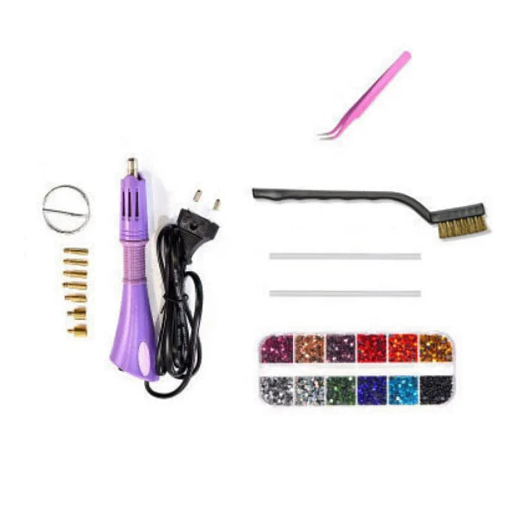 New Product Ideas Purple Custom Hot Fix Rhinestone Applicator Sets Hot Fix Rhinestone Setting Machine