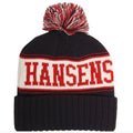 Unisex Black Knitted All Over Jacquard Beanie Hat Custom Beanie Stripped Beanies
