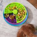 Rotatable Puzzle Slow Feeder Dog Bowl Rubberized Non-Slip Interactive Game Dog Detachable Lick Mat