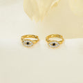 High-end Trendy European American Gold-plated Stainless Steel Stud Earrings Crystal Rhinestone Long-lasting Color Retention