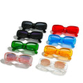 New Fashion Personality Outdoor Thick Frame Sunglasses Small Rectangle Sunglasses Women Polygon Colorful Shades Sunglasses