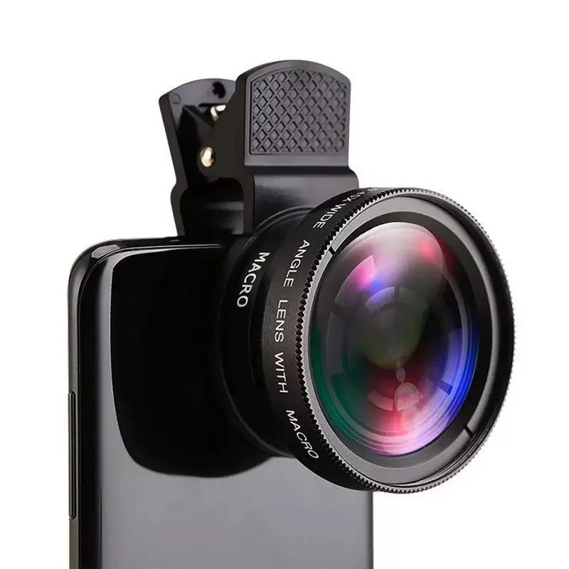 Factory Price Mobile Camera Lens with Clip 0.45X Wide Angle 12.5X Macro 2 in 1 Professional HD Cell Phone Phone Camera Lens MegaBDM