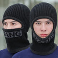 Winter Fashion One-piece Scarf Hat Warm Knit Hat Outdoor Men Cycling Face Protection Cold Beanie