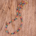 Bohemian Natural Stone Turquoise Jasper Seed Beads Choker Necklace Boho Holiday Torques Collar Necklace Jewelry Dropshipping