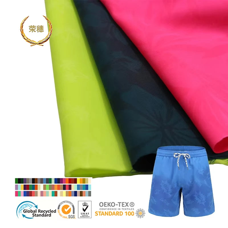 Customizable Wholesale Outdoors Knitted Magic Printing Water Reactive Fabric Polyester Woven Fabric Beach Pants Cape Fabric
