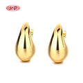 New Product China Moon Gold Plated Zirconia Small Stud Earrings Gift Women Diamond Stud Earrings Fashion Jewelry for Women