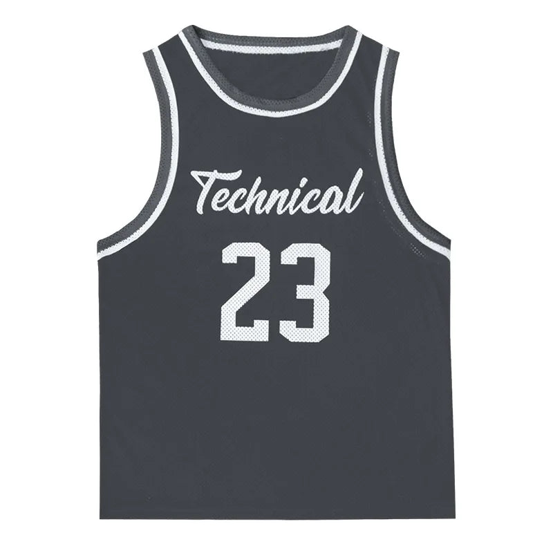 2022 Summer Men's Casual Sports Vest Large Size Breathable 100% Polyester Mesh Knitted O-Neck Sleeveless Quick Dry Eco-Friendly