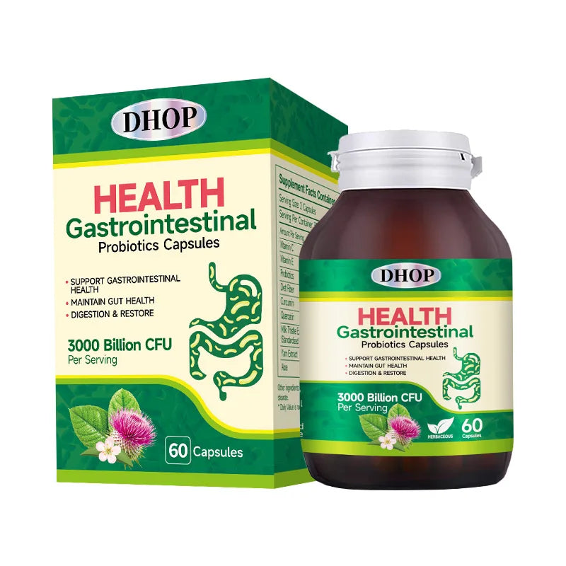 DHOP 100 Billion Cfu to Support Digestive System Human Digestive System Model Probiotics Supplement Vegetable Hard Capsule