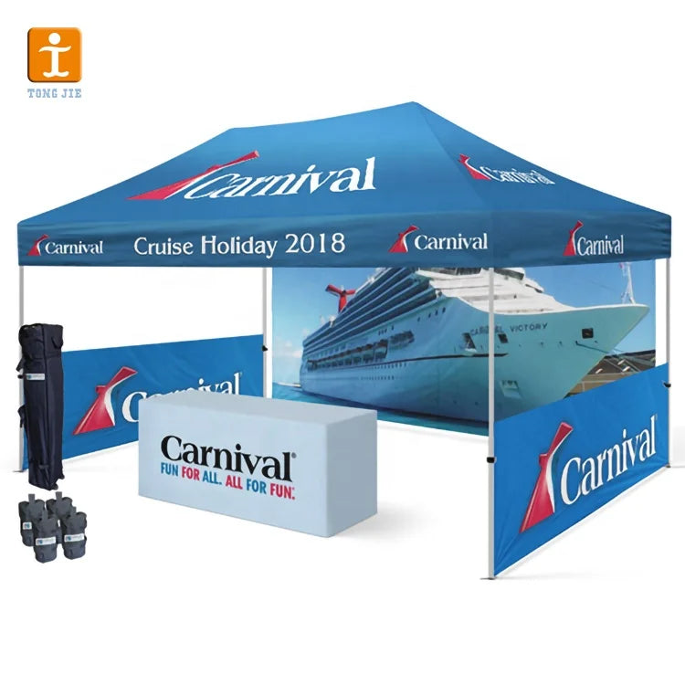 TJ-Sidewalls Portable Folding Canopy Business Work Outdoor Beach Foldable Show Garden Gazebo Tent