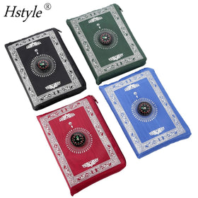 Praying Rug Travel Prayer Mat with Compass Pocket Sized Attached Compass Rug Portable Waterproof Mubarak Praying Mat