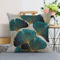Chinese Gingko Leaf Polyester Bronzing Printed Sofa Cushion Cover Pillow case