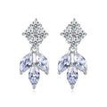 LUOTEEMI Trendy Water Drop High Quality Shiny Cubic Zircon Drop Dangle Earrings for Women Wedding White Gold Color Gift