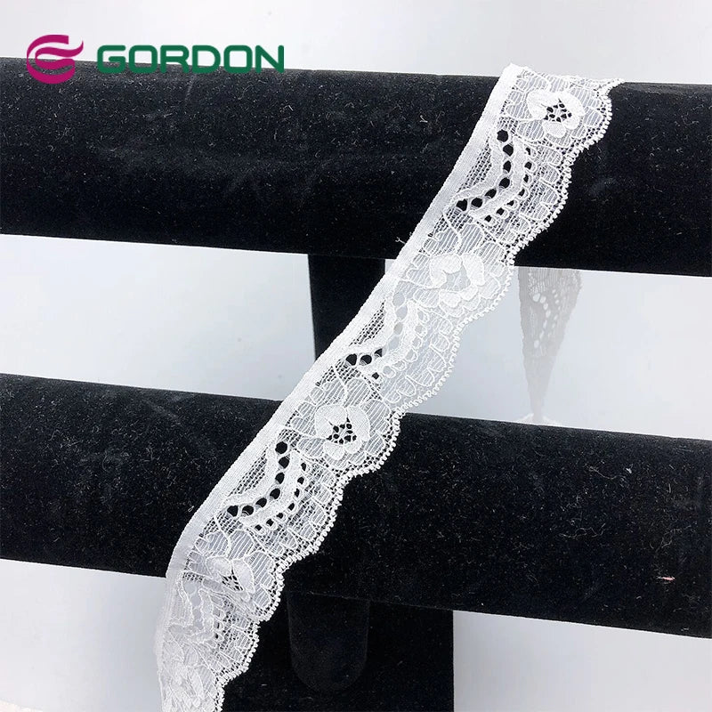 Gordon Ribbons in Stock 3cm Wide Flower Ribbon Lace Trim White Lace Ribbon