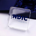 Cheap Wholesale Blank Crystal Glass Square Paperweight Personalized Cube Paper Weight for Souvenir Gift