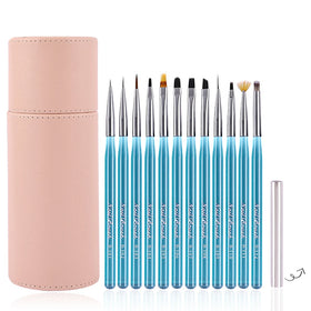 Custom Logo Nail Art Design Brush on Nail Glue Pen Painting Tools Acrylic Set Fashion Nail Brush
