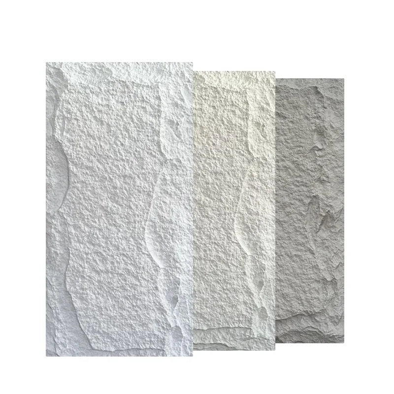 Lightweight PU Stone Skin Big Slab Quartz Waterproof Interior Exterior Walls Decorative Panel for Kitchen Floor Application