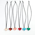 Fashion Simple Multicolor Heart Shaped Necklace Personality Korean Style Acrylic Necklace for Women