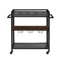 Modern 3-Tier Rolling Mobile Side Table Stainless Steel Smart Furn Bar Cart Home Kitchen Serving Storage Trolley Knock-down