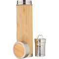 REX Bpa Free Wide Mouth Custom logo Reusable Bamboo and Stainless Steel (vacuum) 500 ml Thermos Flask MegaBDM