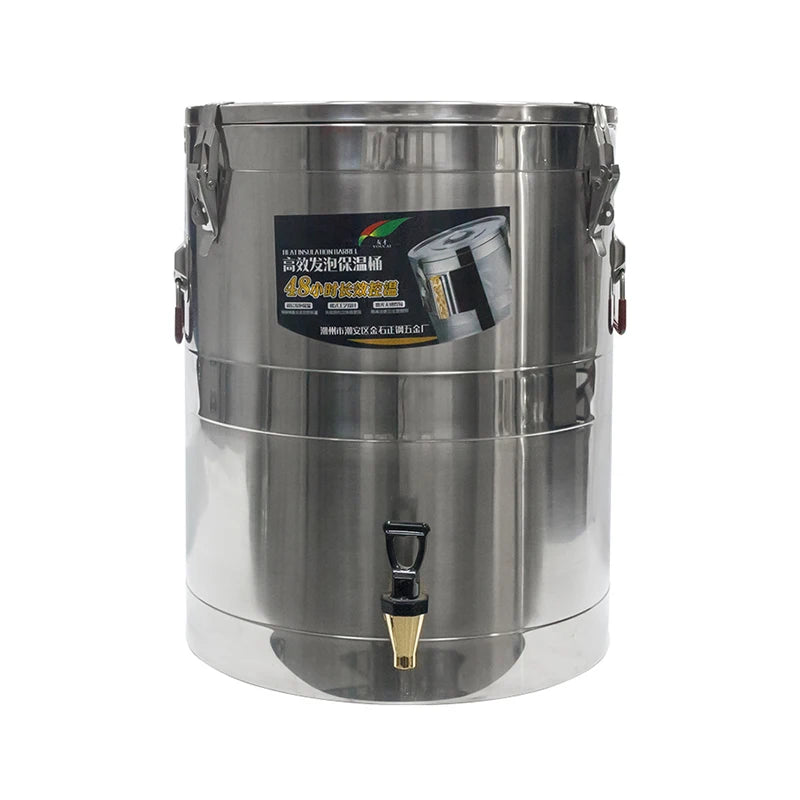 Large Insulated Stainless Steel Bucket 60L Container Storage Double-wall Vacuum Bucket with Lid for Restaurants