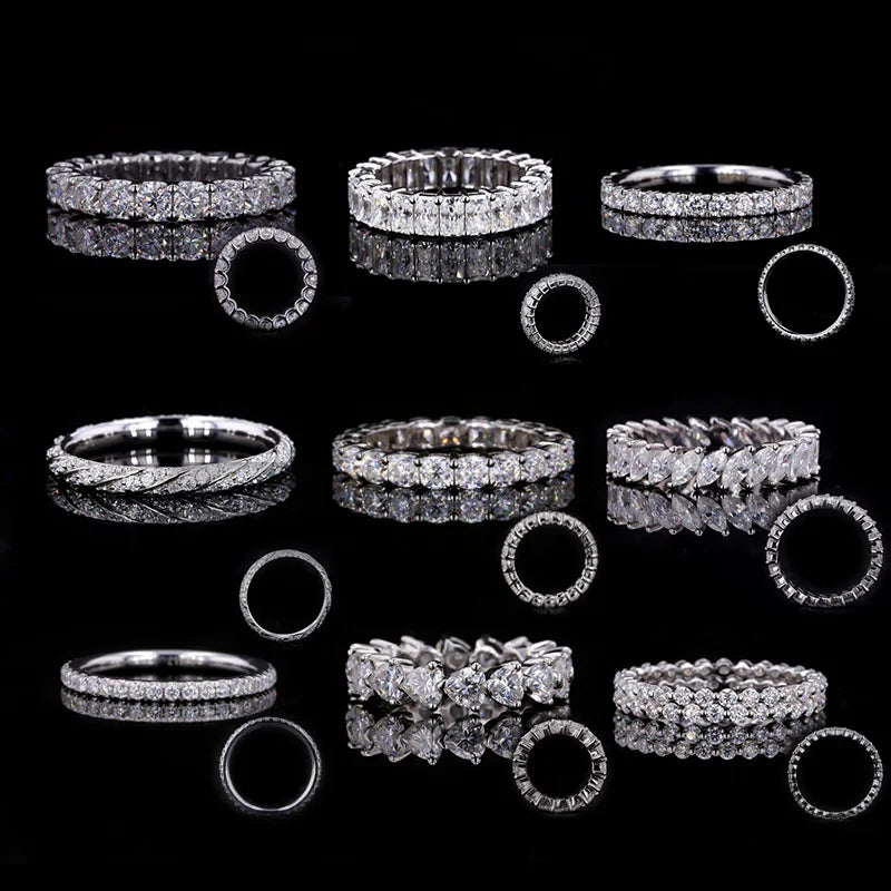 Starsgem Custom Latest Fashion Style Fine Jewelry Spinable 10k 9k 14k 18K White Yellow Rose Gold Moissanite Wedding Ring Band