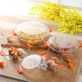 Hxglass Bakeware Microwave Oven Use Double Ear Hexagon Tempered Salad Bowl with Lid Heat Resistant Glass Roasting Pan 1L 1.5L 2L